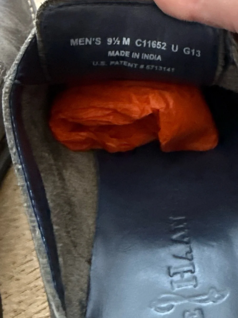Cole Haan Centre St Oxford Dark Gull Grey Leather 9.5